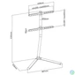 Kép 8/8 - Nedis TVSM5250BK LCD TV/Monitor állvány (tartó konzol), 49"-70", szabadon álló, 40kg