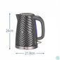 Kép 5/7 - RUSSELL HOBBS 26382-70/RH Groove Vízforraló, 2400W, 1,7l, Szürke