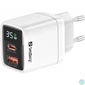 Kép 1/3 - SANDBERG Hálózati töltő, 2 in 1 Charger 1x USB C 1x USB 35W