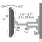 Kép 2/10 - SBOX LCD-443 fali konzol, dönthető, forgatható, 23"-55", 400x400, max 30 kg
