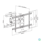 Kép 7/9 - SBOX Fali konzol PLB-61486, WALL MOUNT (43-90", max. 60 kg, max.VESA: 800x400 mm)