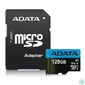 Kép 1/4 - A-Data 128GB microSDXC Premier Class 10 UHS-I  V10 A1 + adapterrel memóriakártya