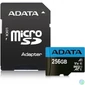 Kép 1/4 - A-Data 256GB microSDXC Premier UHS-I Class10 V10 A1 + adapterrel memóriakártya