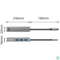 Kép 9/9 - ACT AC7055 USB-C Hub 3 port with Gigabyte Ethernet Grey hálókártya
