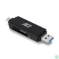 Kép 1/6 - ACT USB-C/USB-A for SD/micro SD Card Reader Black kártyaolvasó