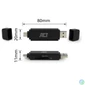 Kép 2/6 - ACT USB-C/USB-A for SD/micro SD Card Reader Black kártyaolvasó