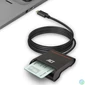 Kép 1/5 - ACT AC6020 External USB-C Smartcard eID Card Reader Black kártyaolvasó