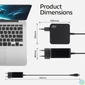 Kép 9/11 - ACT USB-C laptop wall charger 65W with Power Delivery profiles 2m Black
