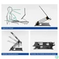 Kép 3/12 - ACT AC8140 Foldable Laptop Stand Aluminium with stepless height adjustment