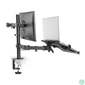 Kép 3/8 - ACT AC8305 Single Monitor Arm with Laptop Arm 10"-32" Black