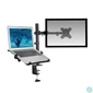 Kép 4/8 - ACT AC8305 Single Monitor Arm with Laptop Arm 10"-32" Black