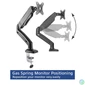 Kép 7/8 - ACT AC8311 Gas Spring Monitor Arm Office 13"-32" Black