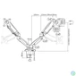 Kép 4/8 - ACT AC8312 Gas Spring Dual Monitor Arm Office 13"-32" Black
