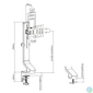 Kép 5/8 - ACT AC8321 Single Monitor Arm Office Quick Height Adjustment 10"-32" Black