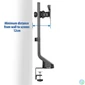 Kép 7/8 - ACT AC8321 Single Monitor Arm Office Quick Height Adjustment 10"-32" Black