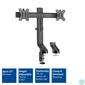 Kép 3/8 - ACT AC8322 Dual Monitor Arm Office Quick Height Adjustment 10"-27" Black