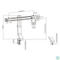 Kép 5/8 - ACT AC8322 Dual Monitor Arm Office Quick Height Adjustment 10"-27" Black