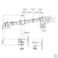 Kép 5/7 - ACT AC8326 Dual Monitor Arm Office Solid Pro 10"-32" Black