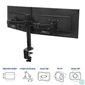 Kép 6/7 - ACT AC8326 Dual Monitor Arm Office Solid Pro 10"-32" Black