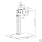 Kép 5/7 - ACT AC8331 Free Standing Gas Spring Monitor Arm Office 10"-32" Black