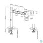 Kép 5/7 - ACT AC8335 Single Monitor Arm Office 17"-32" Silver