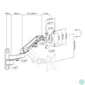 Kép 9/9 - ACT AC8310 Monitor wall mount with gas spring 1 screen Black