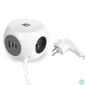 Kép 1/10 - ACT Power Strip Cube E Socket Hálózati Elosztó 3DIN 1,5m White