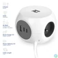 Kép 2/10 - ACT Power Strip Cube E Socket Hálózati Elosztó 3DIN 1,5m White