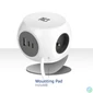Kép 4/10 - ACT Power Strip Cube E Socket Hálózati Elosztó 3DIN 1,5m White