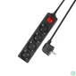 Kép 1/5 - ACT Power Strip with Illuminated Switch Hálózati Elosztó Kapcsolóval 4DIN 2m Black