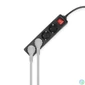 Kép 3/5 - ACT Power Strip with Illuminated Switch Hálózati Elosztó Kapcsolóval 4DIN 2m Black