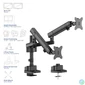 Kép 2/13 - ACT AC8328 Dual monitor arm office solid pro, with mechanical spring
