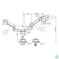 Kép 8/13 - ACT AC8328 Dual monitor arm office solid pro, with mechanical spring