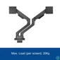 Kép 8/16 - ACT AC8342 Dual Monitor Arm Office Premium with Gas Spring