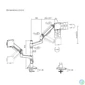 Kép 11/17 - ACT AC8343 Dual Monitor Arm Office Premium with Gas Spring Pole Mounted
