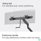 Kép 8/13 - ACT AC8344 Dual Monitor Arm Office Premium with Gas Spring Crossbar