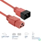 Kép 2/6 - ACT Powercord C20 male - C21 famale 2m Red kábel