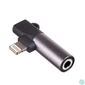 Kép 1/4 - Akyga AK-AD-63 Lightning / Lightning / Jack 3.5mm Adapter Black