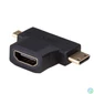 Kép 2/3 - Akyga AK-AD-23 HDMI/miniHDMI/microHDMI Adapter Black speciális átalakító