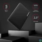 Kép 2/6 - AXAGON EE25-SL SuperSpeed USB SLIDE box Black mobilrack / beépítő keret