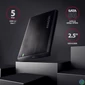Kép 2/5 - AXAGON EE25-A6C USB-C 3.2 RAW Box Black mobilrack / beépítő keret