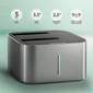 Kép 2/10 - AXAGON ADSA-DC SuperSpeed USB DUAL2.5"/3.5" HDD/SSD DUAL dock mobilrack / beépítő keret