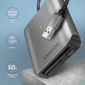 Kép 2/6 - AXAGON CRE-S3 SUPERSPEED USB-A UHS-II Card Reader Black kártyaolvasó