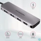 Kép 2/5 - AXAGON HMC-HCR3A SuperSpeed USB-C COMBO 5in1 hub Grey