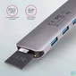 Kép 3/5 - AXAGON HMC-HCR3A SuperSpeed USB-C COMBO 5in1 hub Grey