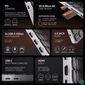 Kép 3/11 - AXAGON HMC-KB-US USB-C 5Gbps Keyboard 9in1 Hub Silver US billentyűzet