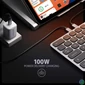 Kép 7/11 - AXAGON HMC-KB-US USB-C 5Gbps Keyboard 9in1 Hub Silver US billentyűzet