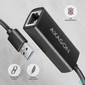 Kép 4/5 - AXAGON ADE-AR USB-A Gigabit Ethernet Adapter Black hálókártya