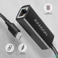 Kép 4/5 - AXAGON ADE-ARC USB-C Gigabit Ethernet Adapter Black hálókártya