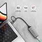 Kép 3/7 - AXAGON ADE-TXCA USB-C + USB-A Gigabit Ethernet Adapter Grey hálókártya